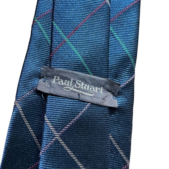 Paul Stuart | Plaid Silk Tie - Picture 4 of 6